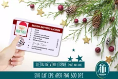 Sleigh Driving License|Santa's Sleigh Flying License SVG