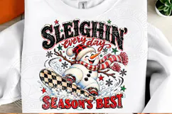 Sleigh Every Day Christmas Snowman PNG Product Image 1