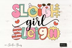 Sleigh Girl Sleigh PNG | Christmas Sublimation Product Image 1