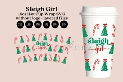 sleigh girl starbucks 16oz hot cup tumbler wrap svg presized template for tumbler grande suitable for cricut and silhouette