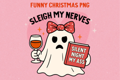 Funny Sarcastic Christmas Illustration, Sublimation PNG. Product Image 1