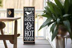 Sleigh rides and hot cocoa Porch Sign SVG Product Image 3