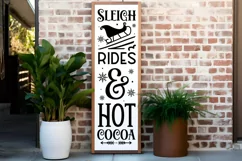 Sleigh rides and hot cocoa Porch Sign SVG Product Image 2