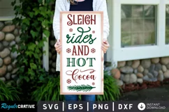 Sleigh rides and hot cocoa SVG, Christmas SVG Design Product Image 1