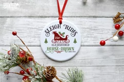 Sleigh Rides Farmhouse Christmas Sign SVG Product Image 2