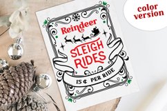 sleigh rides greeting card color version