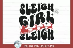 Sleigh Girl Sleigh SVG | Christmas Sleigh Design Product Image 3