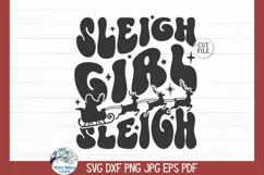 Sleigh Girl Sleigh SVG | Women’s Christmas Design Product Image 3