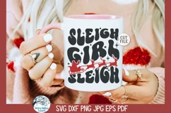 Sleigh Girl Sleigh SVG | Christmas Sleigh Design Product Image 5