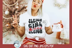 Sleigh Girl Sleigh SVG | Christmas Sleigh Design Product Image 1
