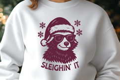 Sleighin’ It SVG, Cool Raccoon Christmas PNG, Funny Holiday Product Image 3