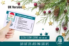 Sleigh Flying Licence|Santa's Sleigh Driving Licence SVG