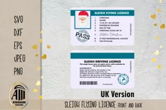 Santa's Sleigh Driving Licence Printable