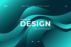 3D Abstract Background Green Wavy Product Image 4