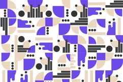 Black Blue geometric pattern minimalist artwork Product Image 5