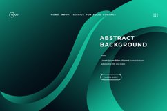 3D Abstract Background Green Wavy Product Image 7