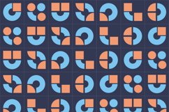Black Blue geometric pattern minimalist artwork Product Image 6