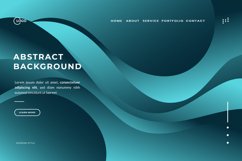 3D Abstract Background Green Wavy Product Image 3