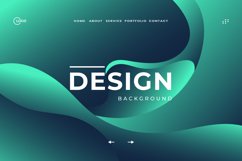 3D Abstract Background Green Wavy Product Image 1