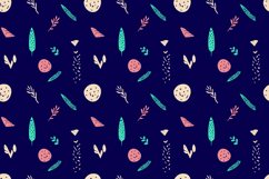 Botanical Bliss Scandinavian Plant Doodle Pattern Product Image 1