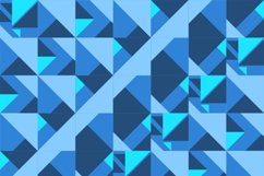 Black Blue geometric pattern minimalist artwork Product Image 4