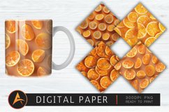 Sliced Orange Digital Paper Product Image 1
