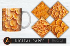 Sliced Orange Digital Paper Product Image 1