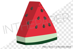 Sliced watermelon PNG summer clipart illustration svg Fruit Product Image 1