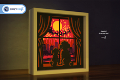 Window To The New Year Light Box - New Year 3D SVG Product Image 2