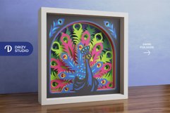 Peacock 3D Shadow Box - Crafting 3D SVG Product Image 2