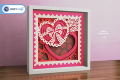 Love in Every Bite Shadow Box - Chocolate 3D SVG Product Image 2