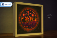 Into The New Year Light Box - New Year 3D SVG Product Image 2