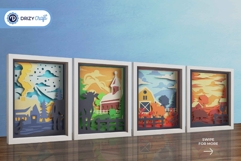 Four Seasons Farms Continuous 3D Layered Paper Cut Product Image 2