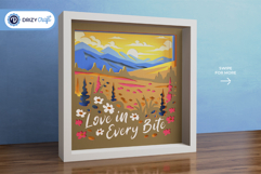 Whispers of Spring 3D Shadow Box - Love 3D Layered Paper Cut Product Image 2