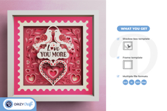 Love Shadow Box - Valentine's 3D SVG Product Image 3