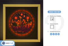 Into The New Year Light Box - New Year 3D SVG Product Image 3