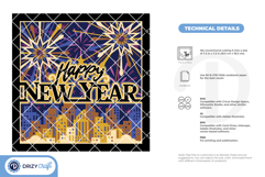 Happy New Year Light Box - New Year 3D SVG Product Image 4