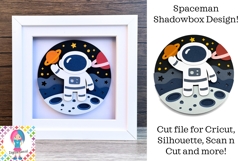 Spaceman SVG | 3D Shadowbox Product Image 1