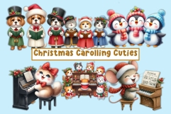 Christmas Carolling Cuties Clipart PNGs Product Image 1