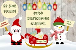 Cute Christmas Clipart 22 pieces PNGs 300dpi Product Image 1