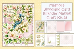 Summer Magnolia Woodland Card Making Kit 28 with envelope Product Image 1
