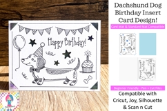 Cricut Joy SVG | Dachshund Sausage Dog insert card. Product Image 1