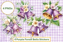 Purple Forest Bells Stickers Stickers, PNGs Product Image 1