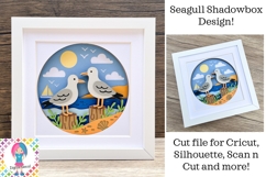 Seagull SVG | 3D Shadowbox design. Product Image 1