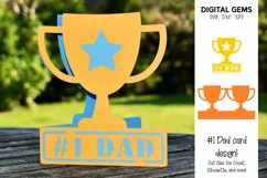 Trophy Fathers Day / Dad Birthday card. SVG / PNG / DXF Product Image 1