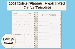 Digital Planner Template 2026 Fully Hyperlinked Canva Product Image 1