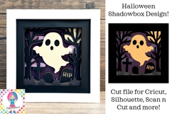 Halloween Ghost SVG | 3D Shadowbox Product Image 1
