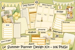 Sketched Summer Planner Kit 106 Items, PNGs Product Image 1