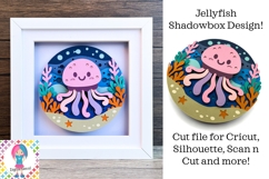 Jellyfish SVG | 3D Shadowbox Product Image 1
