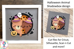 Halloween Animal SVG | 3D Shadowbox design. Product Image 1